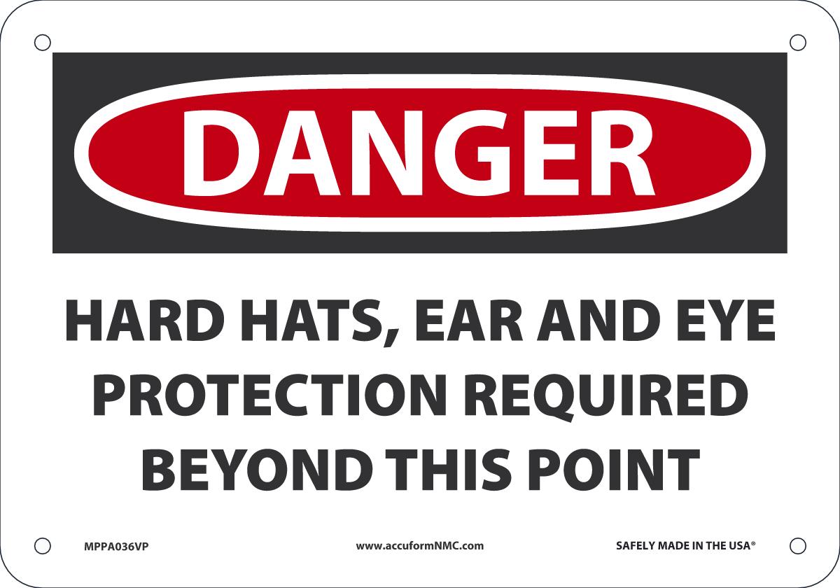 HARD HATS EAR &amp; EYE PROT 10X14 PL