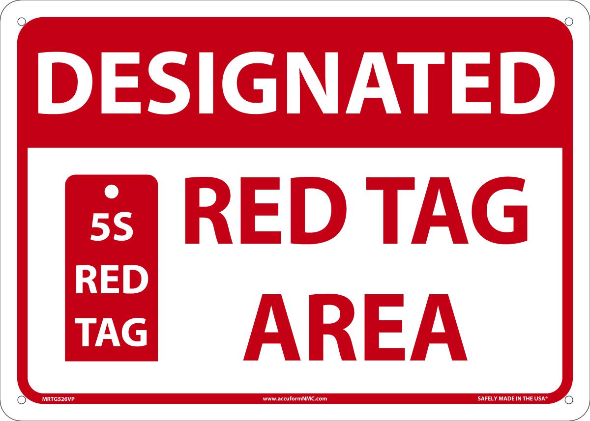 Sign DSGND RD TAG AREA 10X14 PL – Safety-Stop Supply