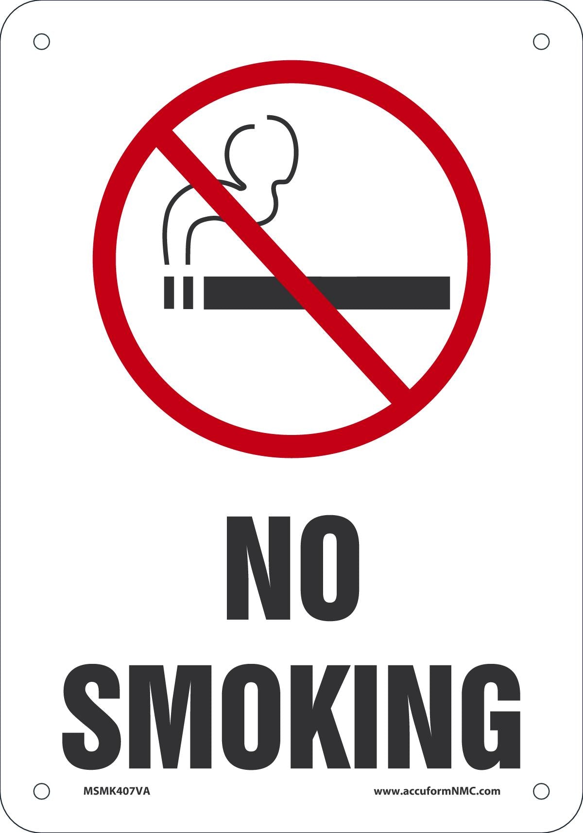 Sign NO SMK  10x7 AL