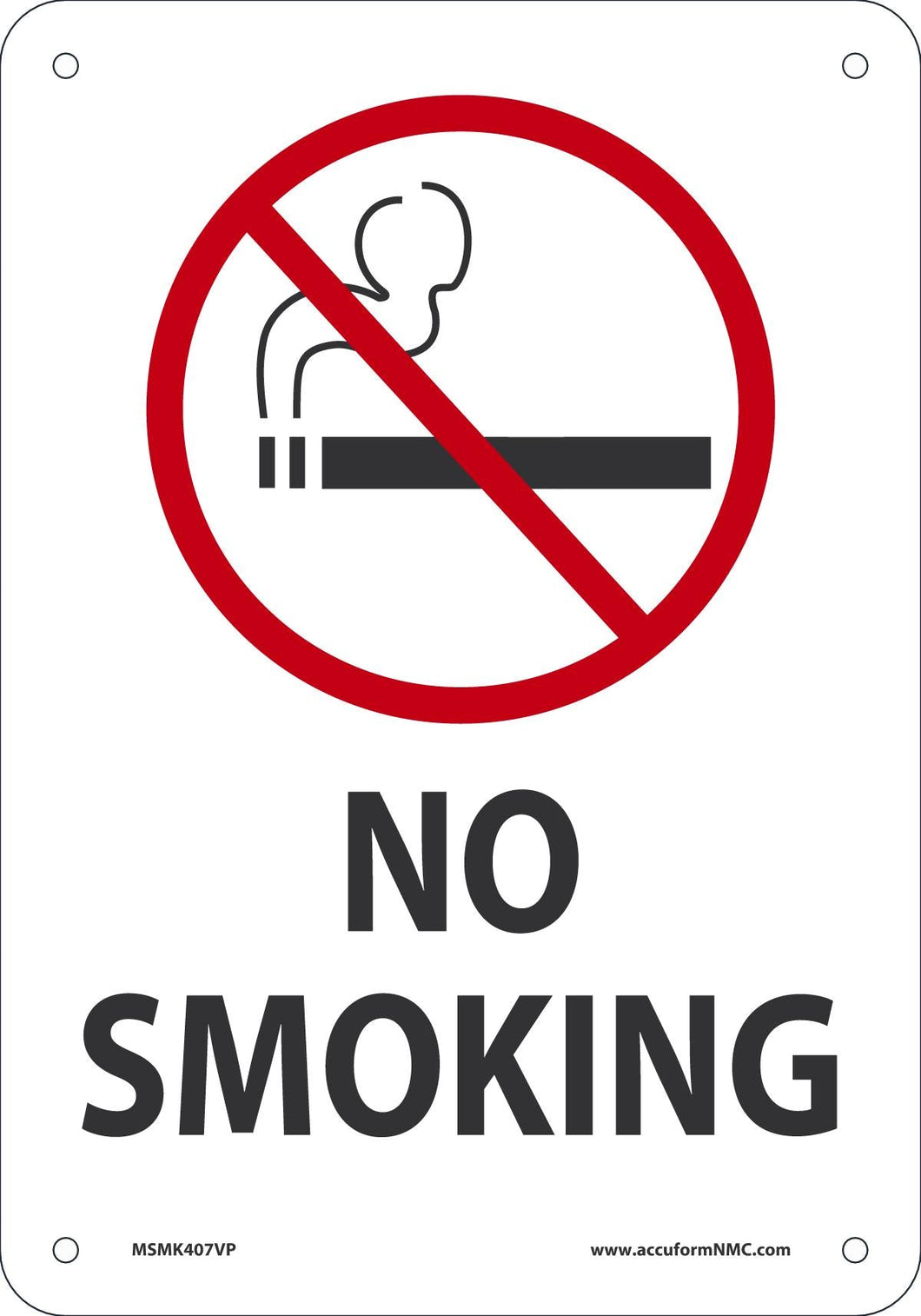 Sign NO SMK  10x7 PL