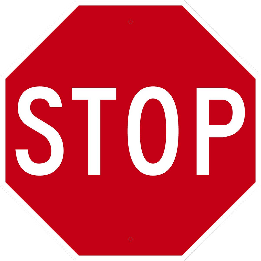 High Intensity Stop Sign (30×30)